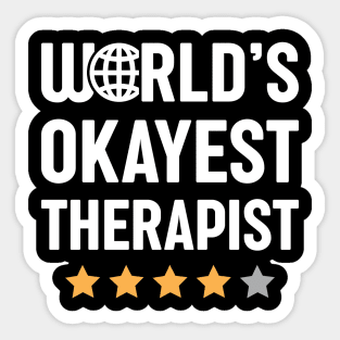 World's Okayest Therapist Sticker